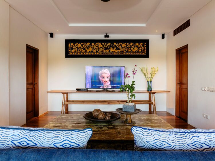 35. Villa Semarapura Entertainment Room Sofas And Tv