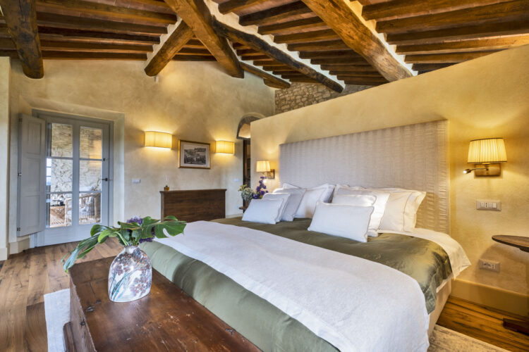 Amante Del Golf Ferienhaus Toskana Historische Dachbalken Schlafzimmer