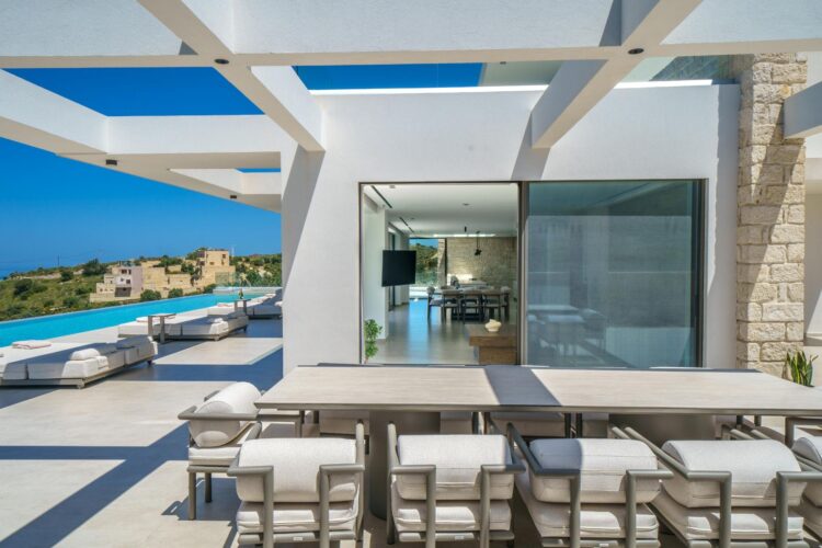 Aptera Villa Luxus Ferienhaus Kreta Mieten Alfresco