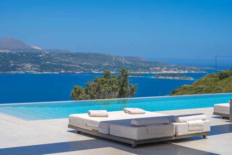 Aptera Villa Luxus Ferienhaus Kreta Mieten Ausblick