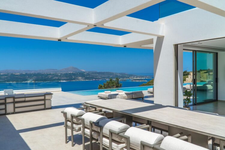 Aptera Villa Luxus Ferienhaus Kreta Mieten Essen