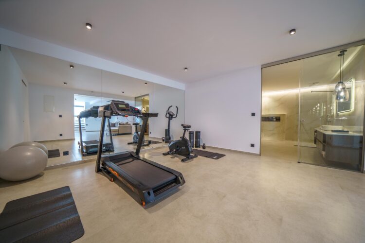 Aptera Villa Luxus Ferienhaus Kreta Mieten Gym