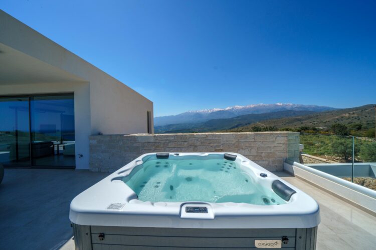 Aptera Villa Luxus Ferienhaus Kreta Mieten Jacuzzi