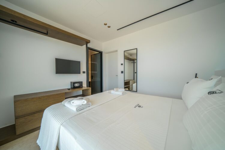 Aptera Villa Luxus Ferienhaus Kreta Mieten Kissen