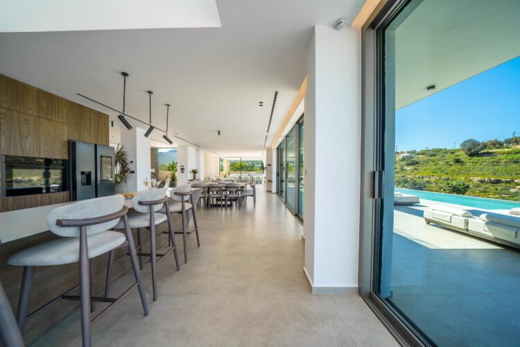 Aptera Villa Luxus Ferienhaus Kreta Mieten Küche