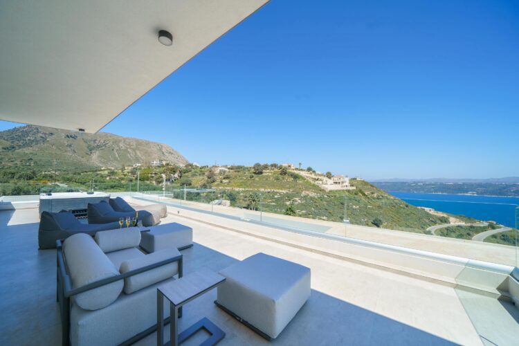 Aptera Villa Luxus Ferienhaus Kreta Mieten Lounge