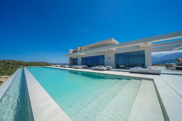 Aptera Villa Luxus Ferienhaus Kreta Mieten Pool