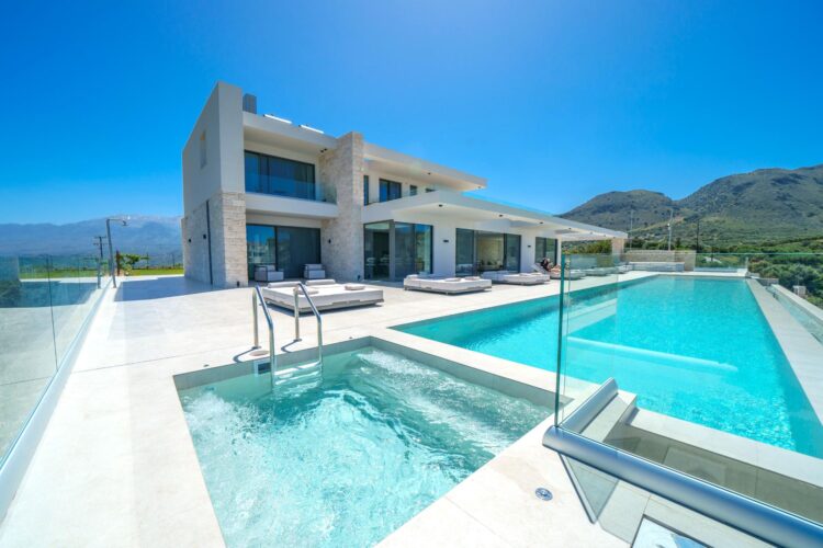 Aptera Villa Luxus Ferienhaus Kreta Mieten Pools