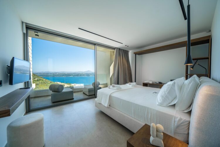 Aptera Villa Luxus Ferienhaus Kreta Mieten Schlafen