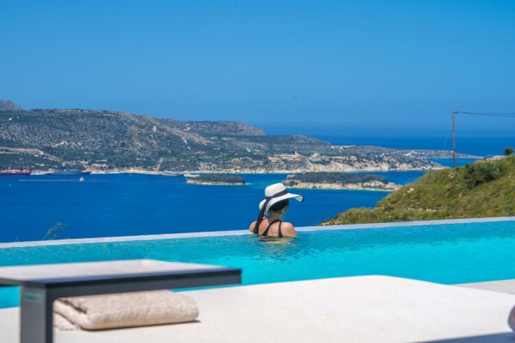 Aptera Villa Luxus Ferienhaus Kreta Mieten View