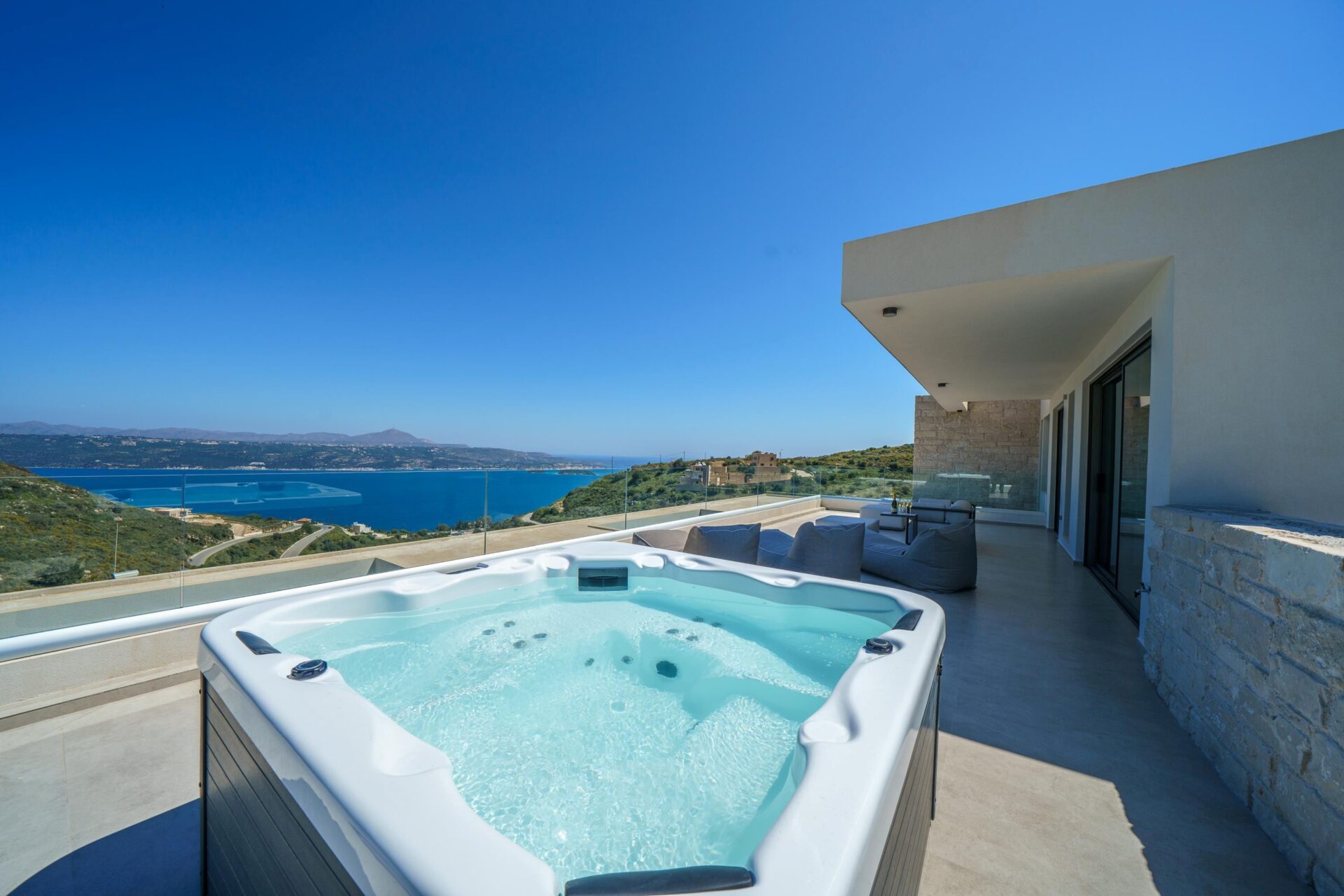 Aptera Villa Luxus Ferienhaus Kreta Mieten Whirlpool