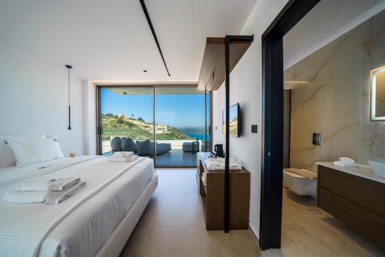 Aptera Villa Luxus Ferienhaus Kreta Mieten Ensuite