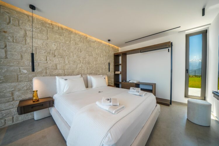 Aptera Villa Luxus Ferienhaus Kreta Mieten Schlaf