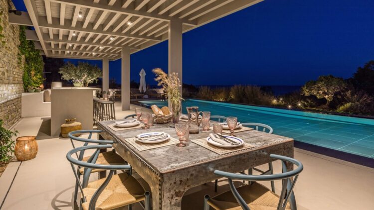 Asterias One Luxus Ferienhaus Paros Am Strand Mieten Essen