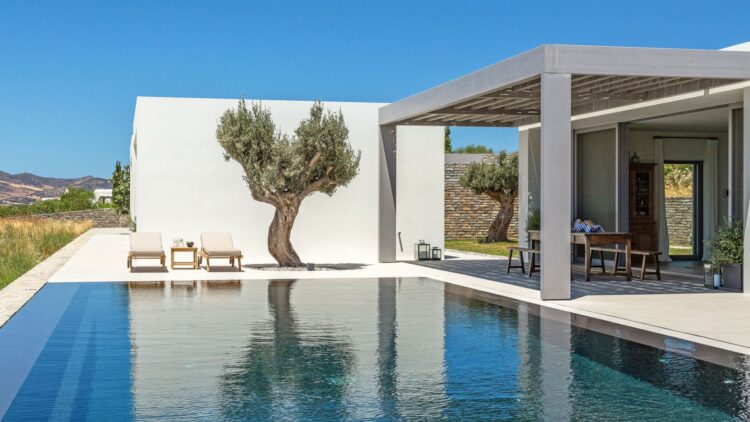 Asterias Two Luxus Ferienhaus Paros Am Meer Mieten Pool