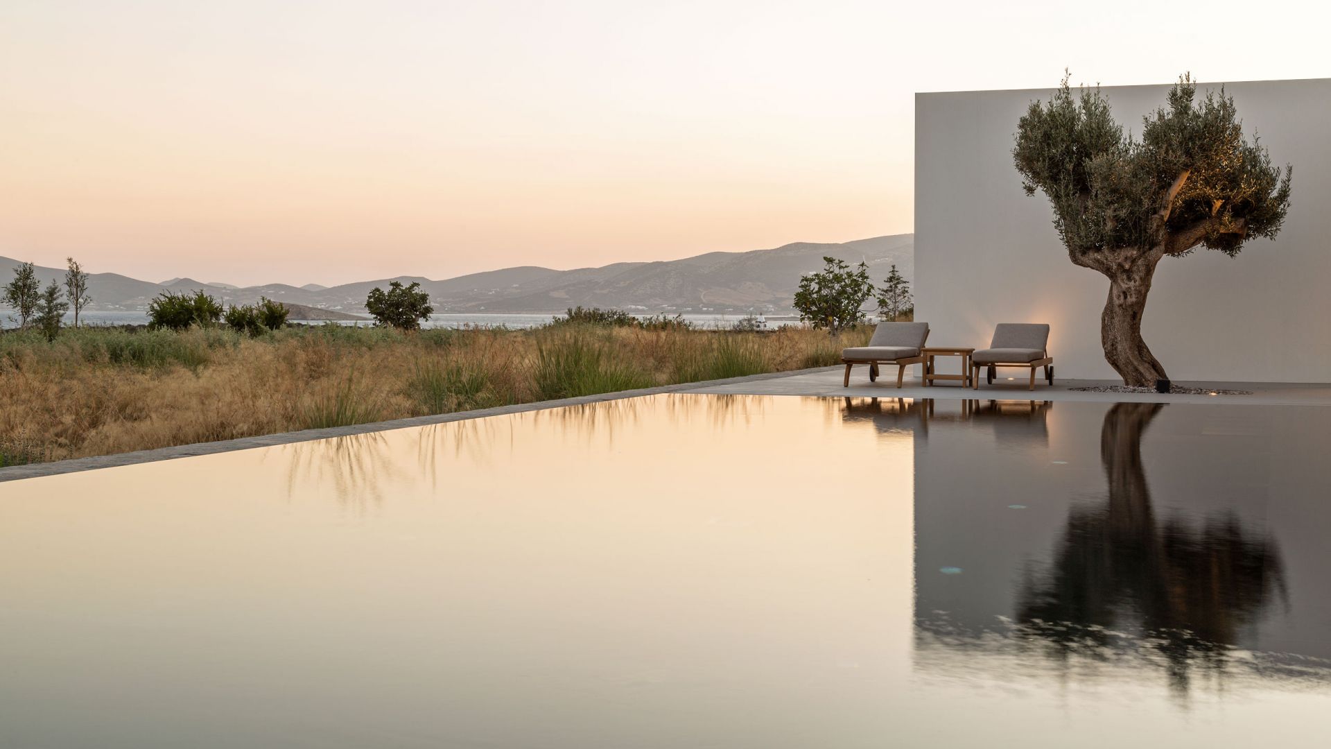 Asterias Two Luxus Ferienvilla Paros Am Strand Mieten Sunset
