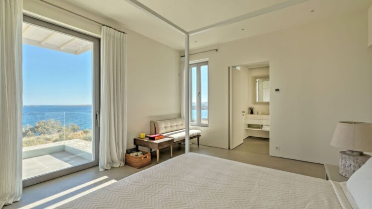 Asterias Villas Luxus Ferienhaus Paros Am Meer Mieten Schlaf