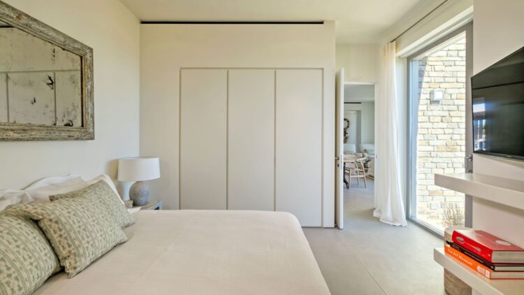 Asterias Villas Luxus Ferienhaus Paros Am Meer Mieten Schlafzimmer