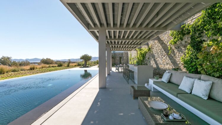 Asterias Villas Luxus Ferienvillen Paros Am Strand Mieten Lounge