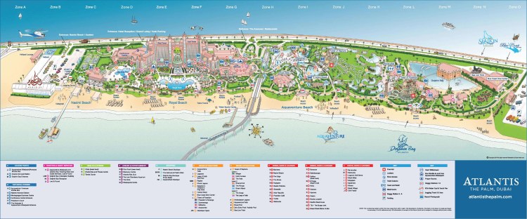 Atlantis The Palm Dubai Resort Map