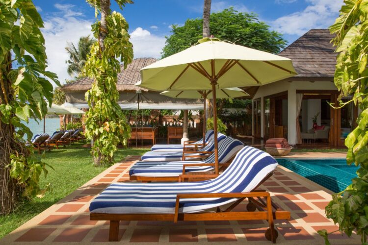 Baan Mika Luxus Ferienvilla Koh Samui Thailand Am Strand Mieten Liegen