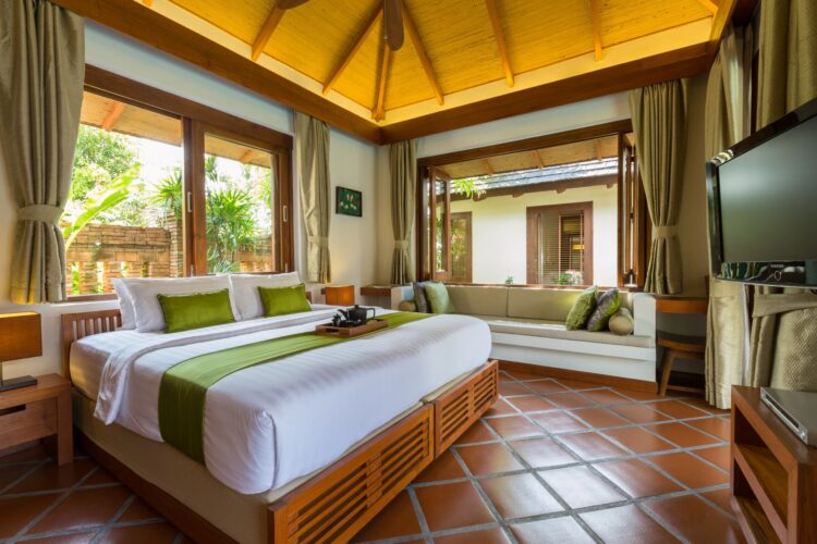 Baan Mika Luxus Ferienvilla Koh Samui Thailand Am Strand Mieten Master Bed