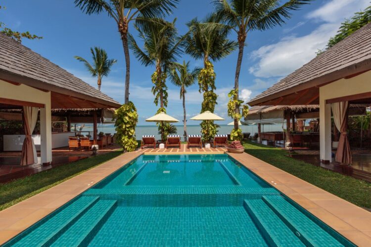 Baan Mika Luxus Ferienvilla Koh Samui Thailand Am Strand Mieten Meerblick