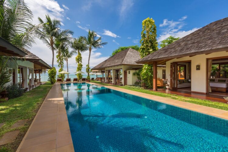Baan Mika Luxus Ferienvilla Koh Samui Thailand Am Strand Mieten Poolbereich