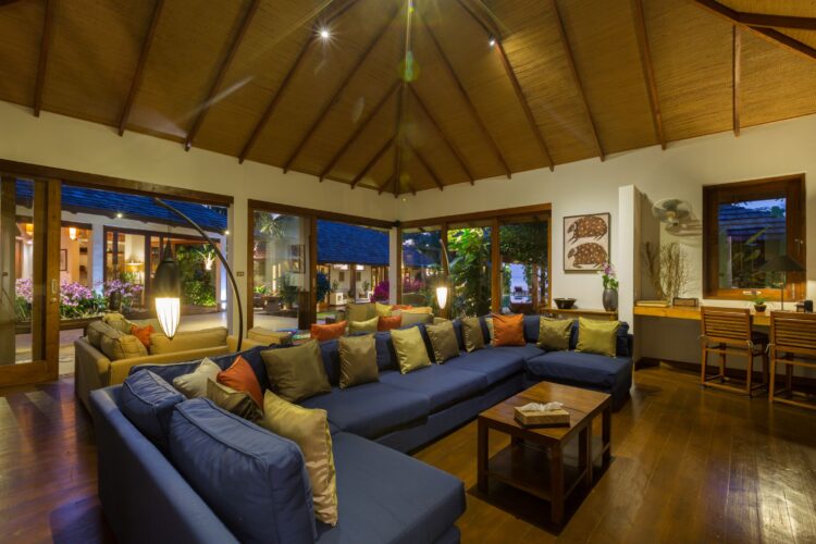 Baan Mika Luxus Ferienvilla Koh Samui Thailand Am Strand Mieten Wohnbereich