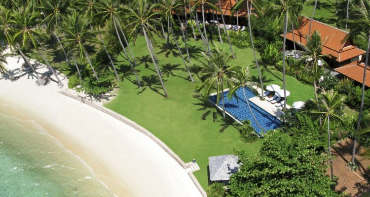 Ban Sairee Luxus Ferienvilla Koh Samui Mit Pool Drohne