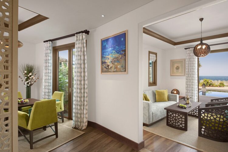 Banana Island Resort Doha By Anantara Guest Room Two Bedroom Luxury Sea View Pool Villa Dining And Living Area