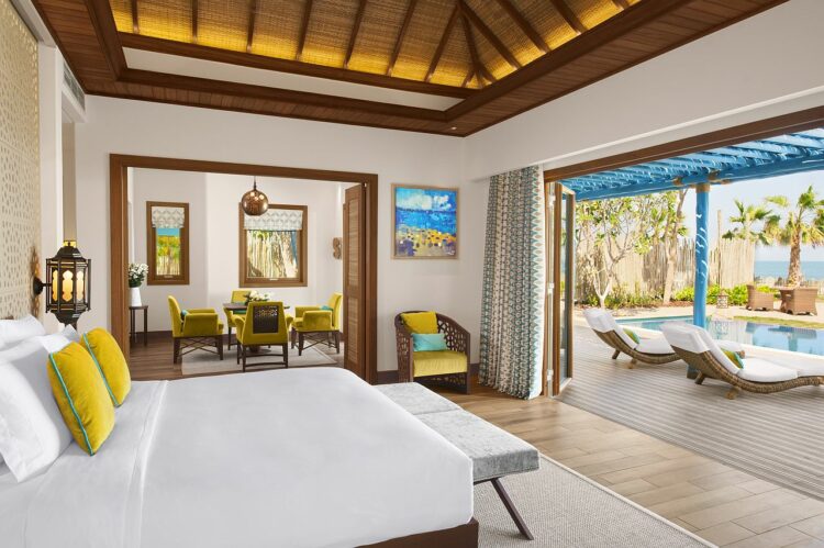 Banana Island Resort Doha By Anantara Guest Room Amenity Two Bedroom Sea View Pool Villa Master Bedroom Pool Access