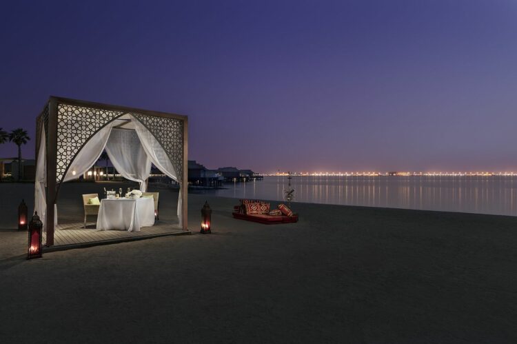 Banana Island Resort Doha By Anantara Restaurant Dining By Design Beach Night