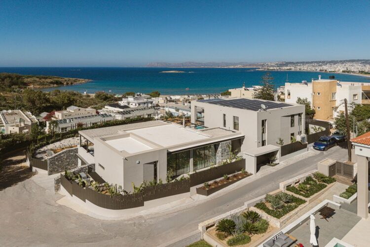 Beach Escape Chania Luxus Ferienhaus Kreta Mieten Außenansicht