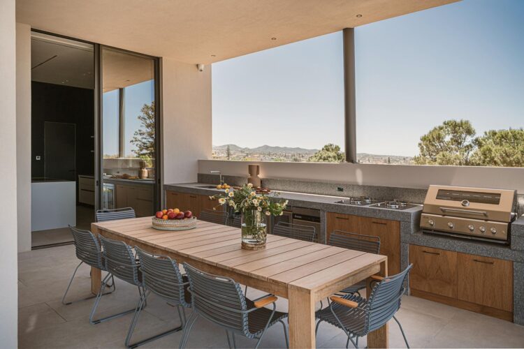 Beach Escape Chania Luxus Ferienhaus Kreta Mieten Außenküche