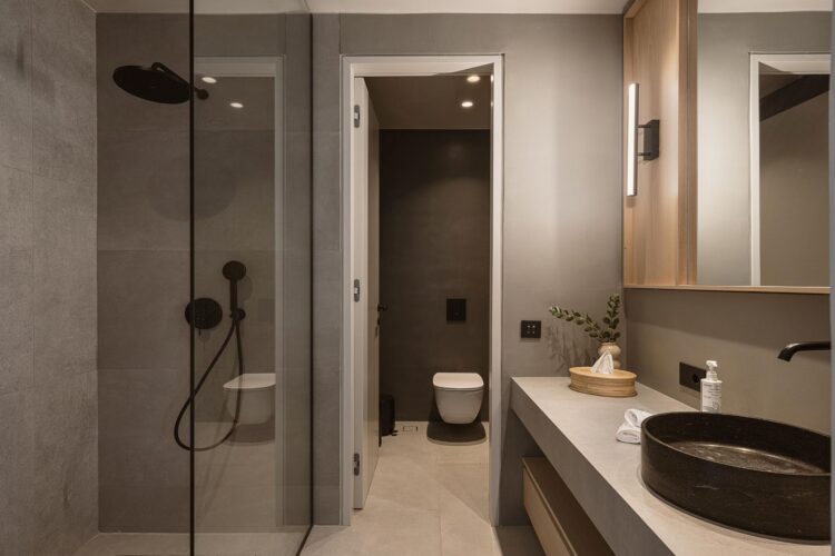 Beach Escape Chania Luxus Ferienhaus Kreta Mieten Bad