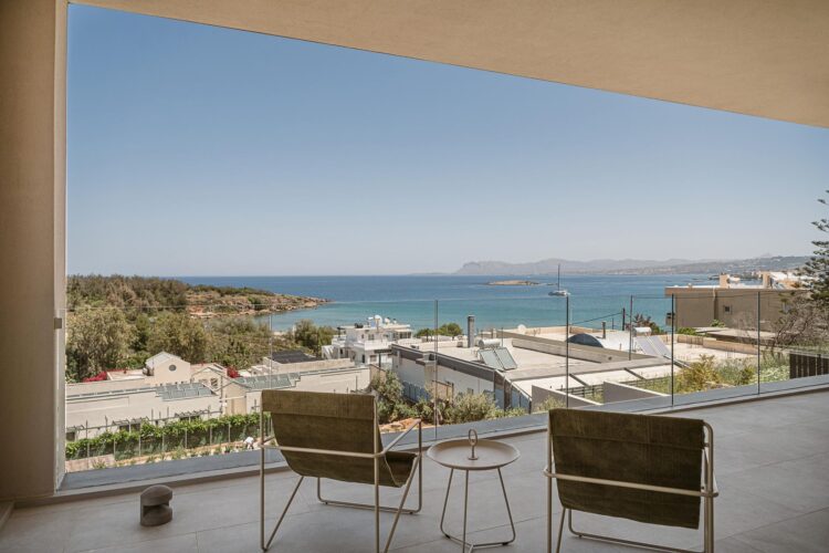 Beach Escape Chania Luxus Ferienhaus Kreta Mieten Balkon