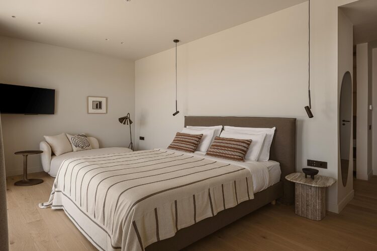 Beach Escape Chania Luxus Ferienhaus Kreta Mieten Doppelbett