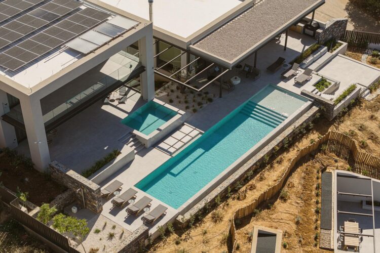 Beach Escape Chania Luxus Ferienhaus Kreta Mieten Drohn