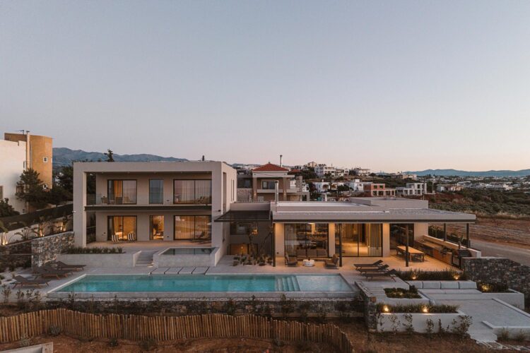 Beach Escape Chania Luxus Ferienhaus Kreta Mieten Frontansicht