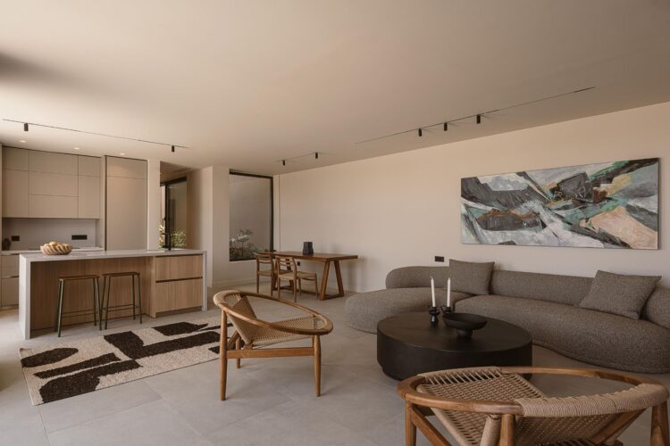 Beach Escape Chania Luxus Ferienhaus Kreta Mieten Living