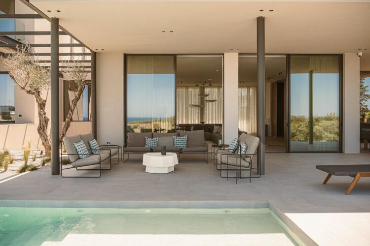 Beach Escape Chania Luxus Ferienhaus Kreta Mieten Lounge