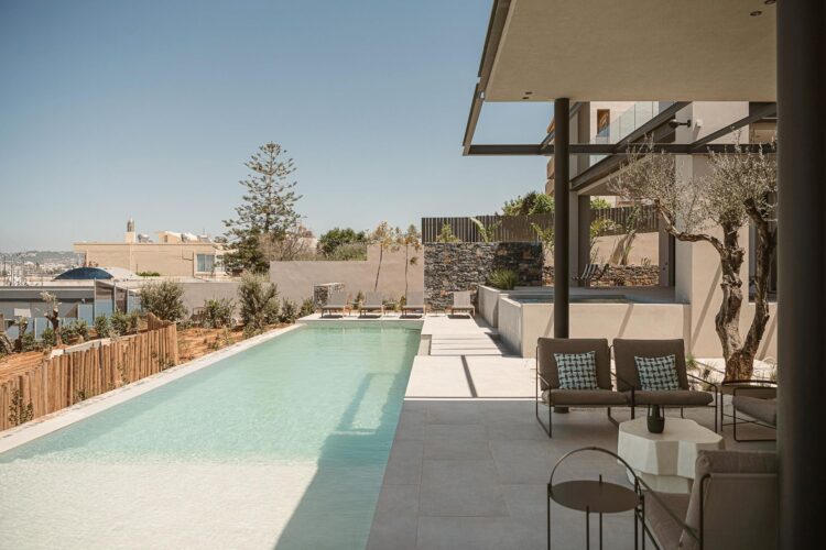 Beach Escape Chania Luxus Ferienhaus Kreta Mieten Poolterrasse