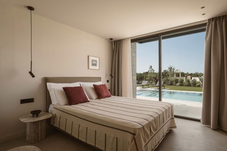 Beach Escape Chania Luxus Ferienhaus Kreta Mieten Schlafzimmer