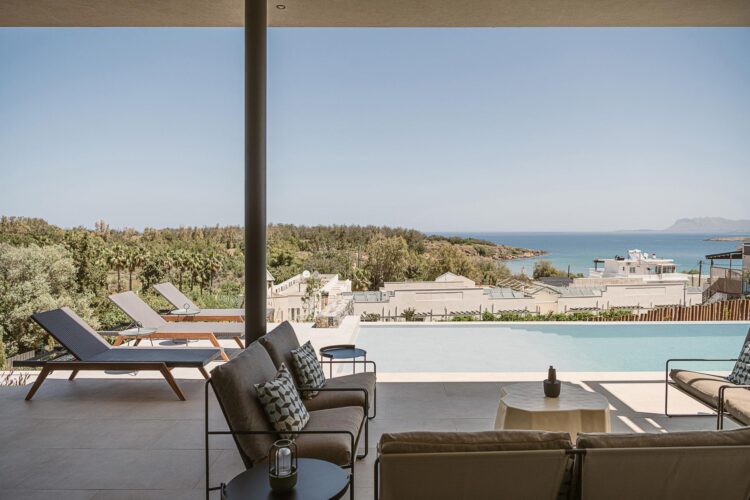 Beach Escape Chania Luxus Ferienhaus Kreta Mieten View