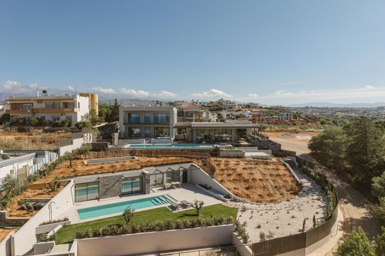 Beach Escape Chania Luxus Ferienhaus Kreta Mieten Vorderansicht