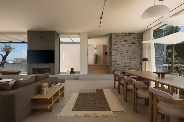 Beach Escape Chania Luxus Ferienhaus Kreta Mieten Wohnbereich