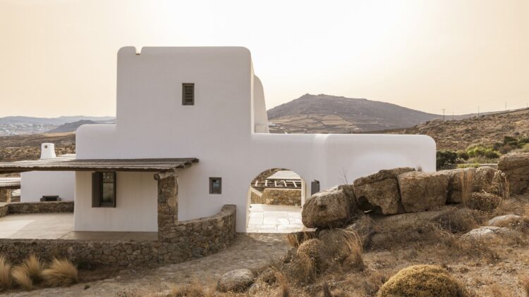 Beach Escape Mykonos Luxus Ferienhaus Am Strand Mieten Architektur