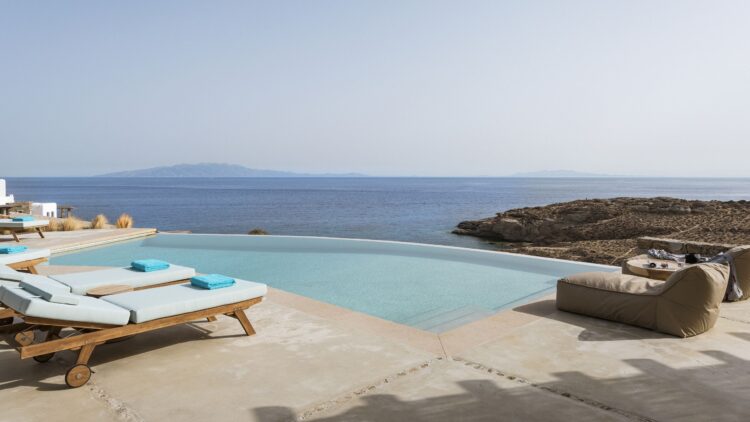 Beach Escape Mykonos Luxus Ferienhaus Am Strand Mieten Pool