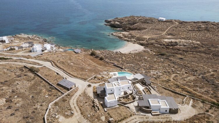 Beach Escape Mykonos Luxus Ferienvilla Am Strand Mieten Lage